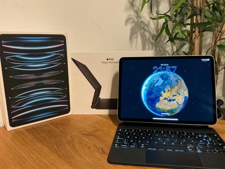 Ruil/koop Ipad Pro M2 11 inch + Magic Keyboard | Topstaat!, Computers en Software, Apple iPads, Zo goed als nieuw, Apple iPad Pro