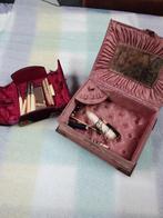 Antieke naaidoos en verzorging setje in oude kistje, Ophalen of Verzenden