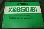 Yamaha XS650 B 1975 service manual Supplement xs 650, Ophalen of Verzenden, Yamaha