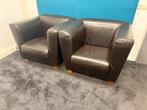 2 Grote leren fauteuils van Galia Italia, Ophalen, Gebruikt, 75 tot 100 cm, Leer