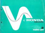 Honda CB550 F2 Parts list (4607z) motor, Motoren, Handleidingen en Instructieboekjes, Honda