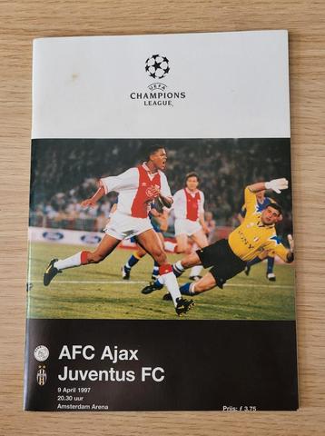 Wedstrijdboekje AFC Ajax- Juventus FC Champignons league '97 beschikbaar voor biedingen