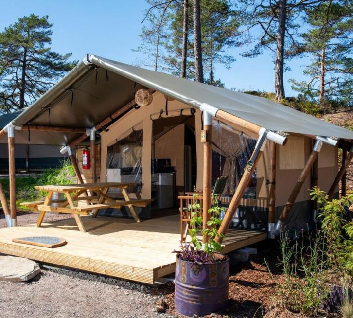 Luxe Safaritent + VLOER |NIEUW| prijs vanaf, Caravans en Kamperen, Tenten, Nieuw, Ophalen of Verzenden