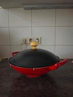 Gietijzeren wokpan met deksel, Ophalen of Verzenden, Gietijzer, Wok