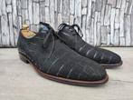 Floris van Bommel Premium Blauw Croco mannen - Maat 43, Floris van Bommel, Zo goed als nieuw, Veterschoenen, Verzenden