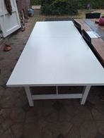 Grote witte uitschuifbare tafel, Huis en Inrichting, Tafels | Eettafels, Ophalen
