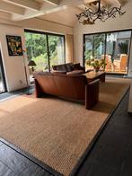 Groot Cunera Sisal Karpet met Leren Rand, Huis en Inrichting, Stoffering | Tapijten en Kleden, Ophalen, Gebruikt, Bruin, 200 cm of meer