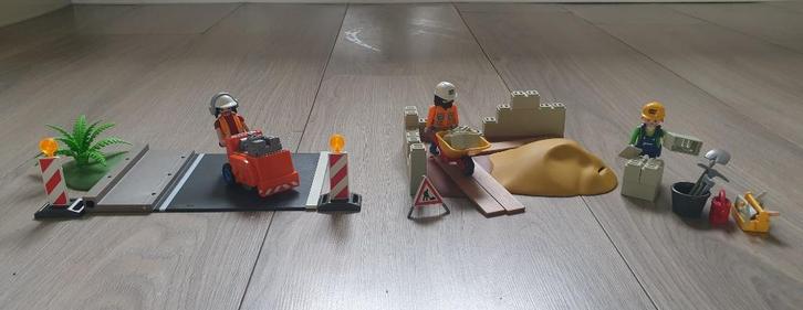 2 sets Playmobil Wegenbouw ( 4138 + 4044), Kinderen en Baby's, Speelgoed | Playmobil, Gebruikt, Complete set, Ophalen of Verzenden