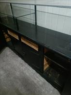 Antieke winkelkast met glazen vitrine, Ophalen of Verzenden