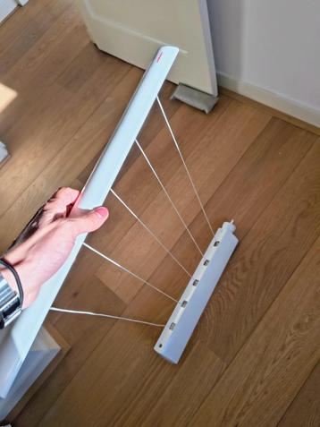 Nieuw uittrekbaar wanddroogrek waslijn, wasrek, 21 m, wit beschikbaar voor biedingen