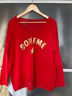 Stylish Red Knit Jumper with Boheme Golden Star Motif, Made in Italy, Verzenden, Zo goed als nieuw, Rood