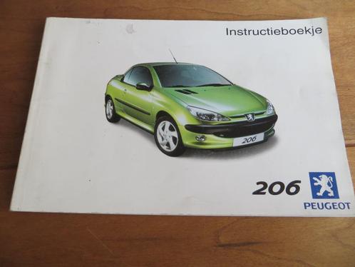 Instructieboek Peugeot 206 CC Cabriolet 2001, Auto diversen, Handleidingen en Instructieboekjes, Ophalen of Verzenden