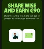 Gratis wise creditcard middels vriend code, Eén persoon, Kortingsbon, Overige typen