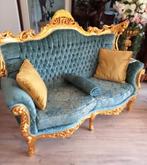 BAROK bankstel Goud-premium Turquoise, Antiek en Kunst, Antiek | Meubels | Stoelen en Banken, Ophalen