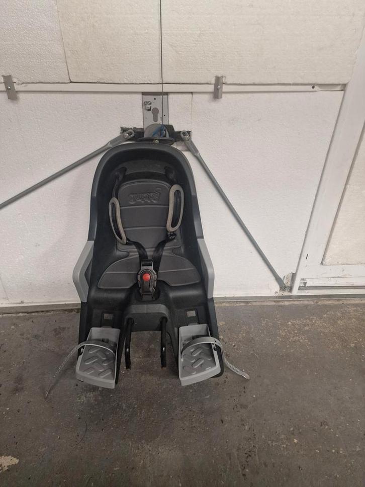 Polysport Guppy Mini Fietsstoeltje - Zwart/Grijs, Fietsen en Brommers, Fietsaccessoires | Fietsstoeltjes, Gebruikt, Voorzitje