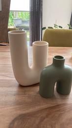Set vazen keramiek, Aardewerk of Porselein, Ophalen of Verzenden, Zo goed als nieuw, Minder dan 50 cm