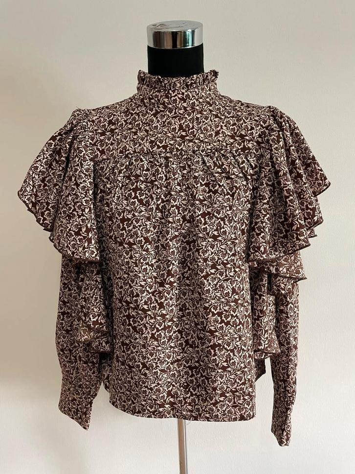 T33 - Bruin-beige Loavies top maat S (1), Kleding | Dames, Tops, Zo goed als nieuw, Maat 38/40 (M), Beige, Zonder mouw, Ophalen of Verzenden