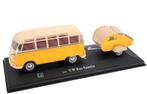 Cararama 1/43 Volkswagen Samba Bus met Teardrop Caravan, Ophalen of Verzenden, Nieuw, Bus of Vrachtwagen, Overige merken