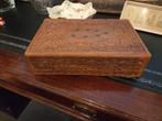 Antieke Chinese opbergdoos handgesneden pallisander, Ophalen of Verzenden