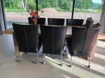 Eetkamerstoelen, Huis en Inrichting, Stoelen, Ophalen, Gebruikt, Bruin, Leer