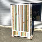 Maatwerk sloophout kledingkast scrapwood hang leg circulair, Ophalen, 100 tot 150 cm, Metaal, Nieuw