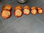 Chinese handbeschilderd Bamboe dozen mand chinees set, Ophalen of Verzenden