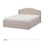 Ikea Ramnef Jäll gestofeerd 2- persoonsbed, Ophalen, Beige, Tweepersoons, Zo goed als nieuw