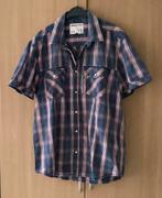 Overhemd mt, XL.    Jack& Jones.   Drukknopen!!, Kleding | Heren, Overhemden, Verzenden, Zo goed als nieuw, Blauw, Halswijdte 43/44 (XL)