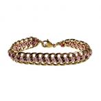 18cm tot 22cm Armband Dames Breed Verguld RVS Cubaanse, Staal, Birgitta-Gracht 33, 6465 EL Kerkrade, Nederland, Verzenden, Nieuw