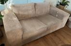 Mooie beige ribstoffen 2- en 2.5- zits bank, Ophalen, 150 tot 200 cm, 75 tot 100 cm, Zo goed als nieuw
