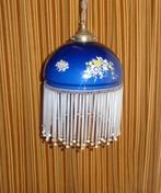 Mooie hanglamp. Met blauw bloemmotief, Huis en Inrichting, Lampen | Hanglampen, Ophalen of Verzenden, Gebruikt, Minder dan 50 cm