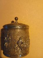 Verzilverd Potje met Reliëf, Ophalen of Verzenden, Zilver