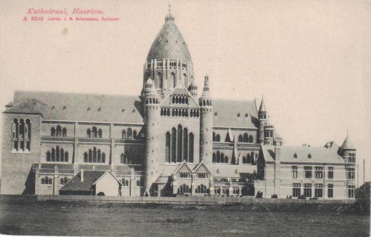 N056 Haarlem Kathedraal 1922, Verzamelen, Ansichtkaarten | Nederland, Ongelopen, Noord-Holland, 1920 tot 1940, Ophalen of Verzenden