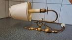 Vintage wandlamp met stoffen kap, Gebruikt, Ophalen of Verzenden, Stof, Onbekend