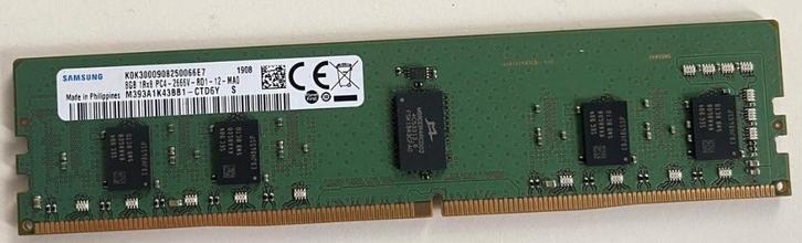 Samsung / HP 8GB 2666MHz DDR4 Servergeheugen, HP: 864706-591, Computers en Software, RAM geheugen, Nieuw, Server, 8 GB, DDR4, Ophalen