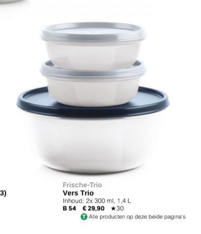 Tupperware verskommen trio, nieuw, Huis en Inrichting, Keuken | Tupperware, Nieuw, Ophalen of Verzenden