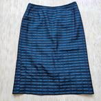 Mooie gevoerde vintage blauwe zijden rok 38, Maat 38/40 (M), Blauw, Ophalen of Verzenden, Zo goed als nieuw