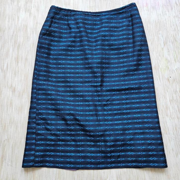Mooie gevoerde vintage blauwe zijden rok 38, Kleding | Dames, Rokken, Zo goed als nieuw, Maat 38/40 (M), Blauw, Onder de knie
