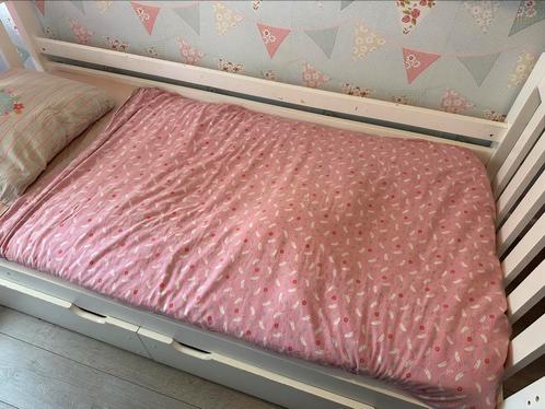 Rockwood wit houten bed met twee grote lades, Kinderen en Baby's, Kinderkamer | Bedden, Gebruikt, 180 cm of meer, 85 tot 100 cm