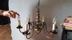 Hanglamp (koper) met 6 lampen (kaarsmodel), Ophalen, Gebruikt, Overige materialen, 50 tot 75 cm