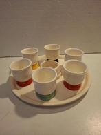 Societe Ceramique - mooi gekleurd compleet eiersetje, Ophalen of Verzenden