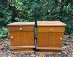 twee jaren 30 of 50 Vintage midcentury deens nachtkastjes, Huis en Inrichting, Ophalen, Gebruikt, Minder dan 45 cm, Minder dan 55 cm