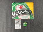 Heineken sticker en taplens, Verzamelen, Biermerken, Ophalen of Verzenden, Nieuw, Reclamebord, Plaat of Schild, Heineken