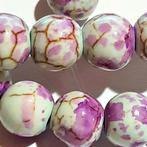 Streng gekleurde Howliet natuursteen kralen 7.5 mm, Ophalen, Nieuw, Kraal