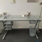 Zeer mooi bureau met glazen blad, Ophalen, Zo goed als nieuw