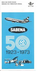 FDC 11/1973 20-05-73 Vijftigjarig bestaan SABENA 8 Fr (FR), Postzegels en Munten, Postzegels | Europa | België, Met stempel, Gestempeld