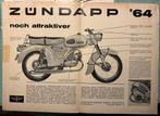 Folder 1964 Zündapp KS50 Super, Verzenden, Gebruikt, Motoren