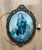 Messing lijst, bol glas, lamp, The Blue Boy, Ophalen of Verzenden