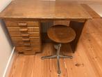 Vintage retro bureau tafel hout Billnäs model design 303, Ophalen, Gebruikt, Bureau