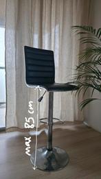 Zwarte Barstoel - Verstelbaar & Stabiel, Huis en Inrichting, Gebruikt, 60 tot 90 cm, Ophalen of Verzenden, 1 kruk